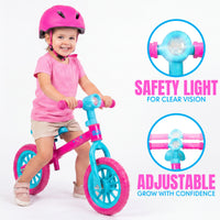 MADD GEAR SWIZZLE LIGHT UP BALANCE BIKE PINK / TEAL