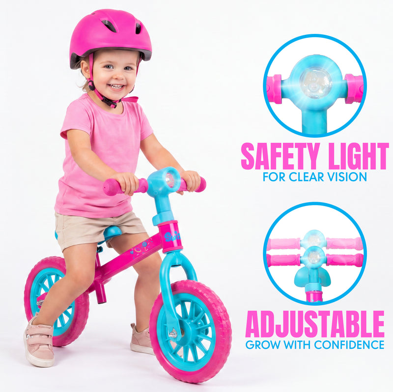 MADD GEAR SWIZZLE LIGHT UP BALANCE BIKE PINK / TEAL