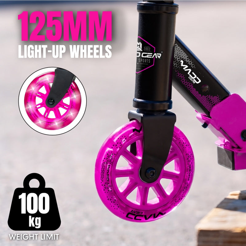 MADD GEAR METRO RUSH 125 SCOOTER BLACK / PINK