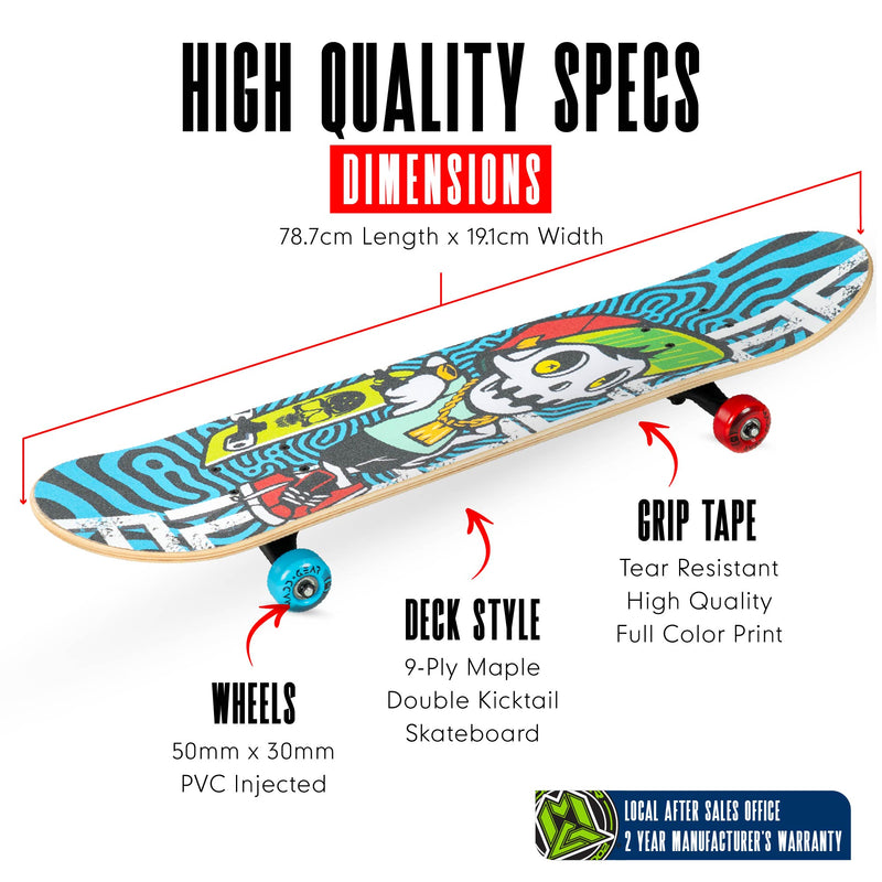 MADD GEAR 31" LTR SKATEBOARD NUMBSKULL