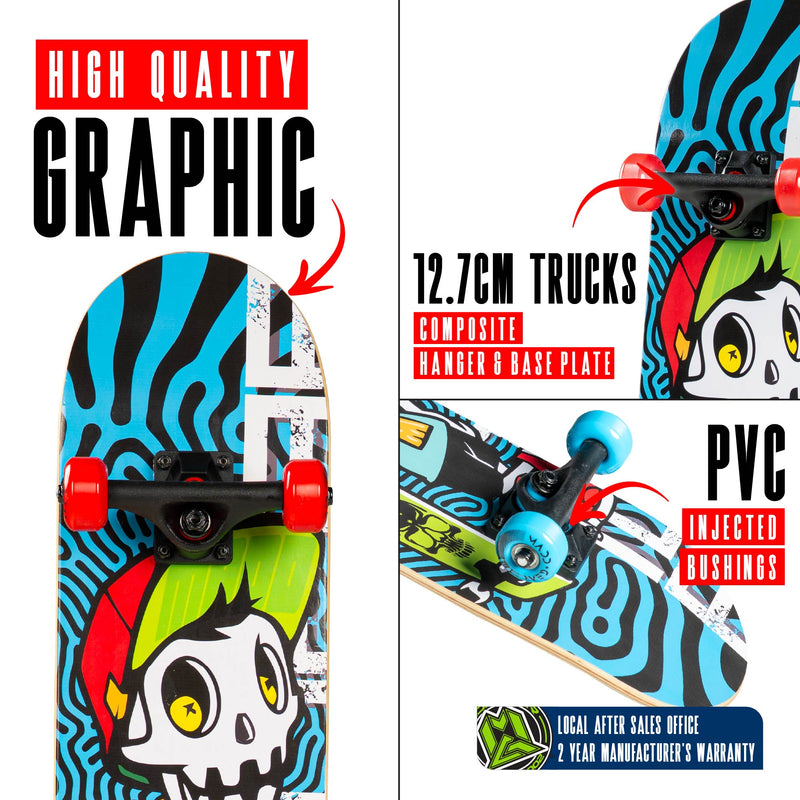 MADD GEAR 31" LTR SKATEBOARD NUMBSKULL