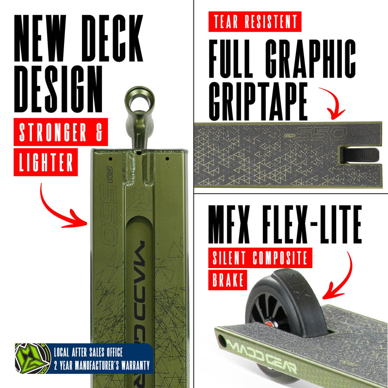MADD GEAR ORIGIN 550 SCOOTER OLIVE FATIGUE