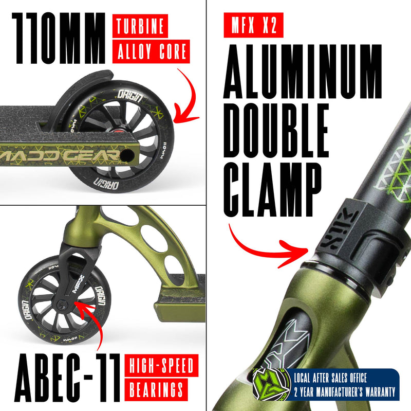 MADD GEAR ORIGIN 550 SCOOTER OLIVE FATIGUE