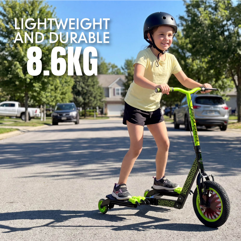 MADD GEAR RAPTOR DINO GLIDE SCOOTER BLACK / GREEN