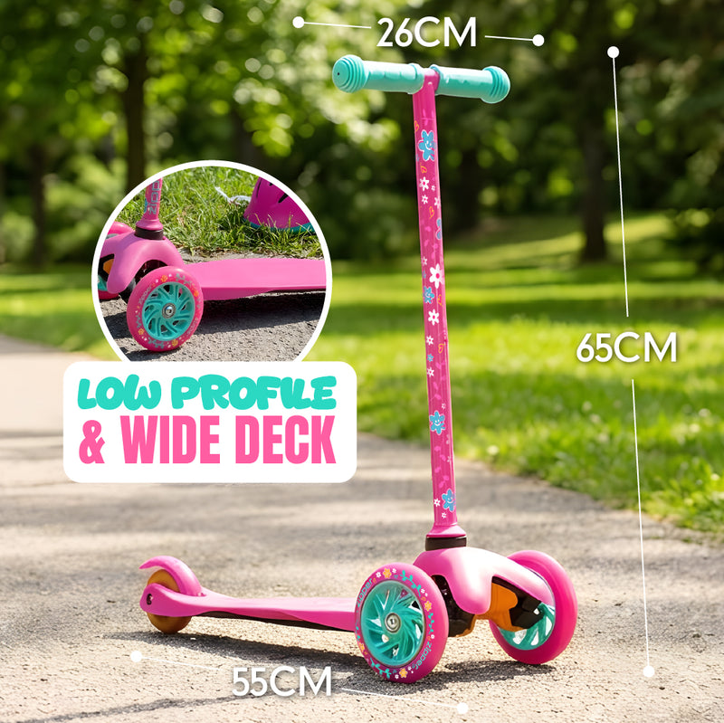 MADD GEAR ZIPPER Z1 SCOOTER W/ HELMET PINK FLOWER