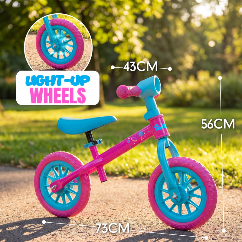 MADD GEAR SWIZZLE LIGHT UP BALANCE BIKE PINK / TEAL