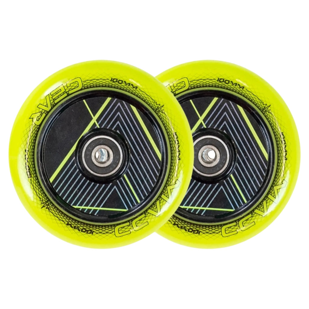 MADD GEAR 100MM RAVEN HOLLOW CORE WHEEL GREEN PAIR