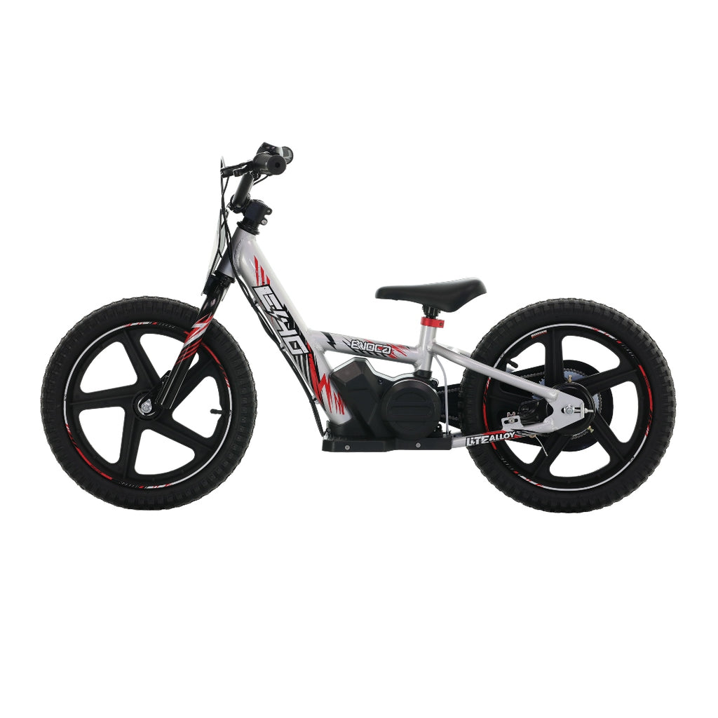 EVOCA E40 ELECTRIC 16' BALANCE BIKE SILVER