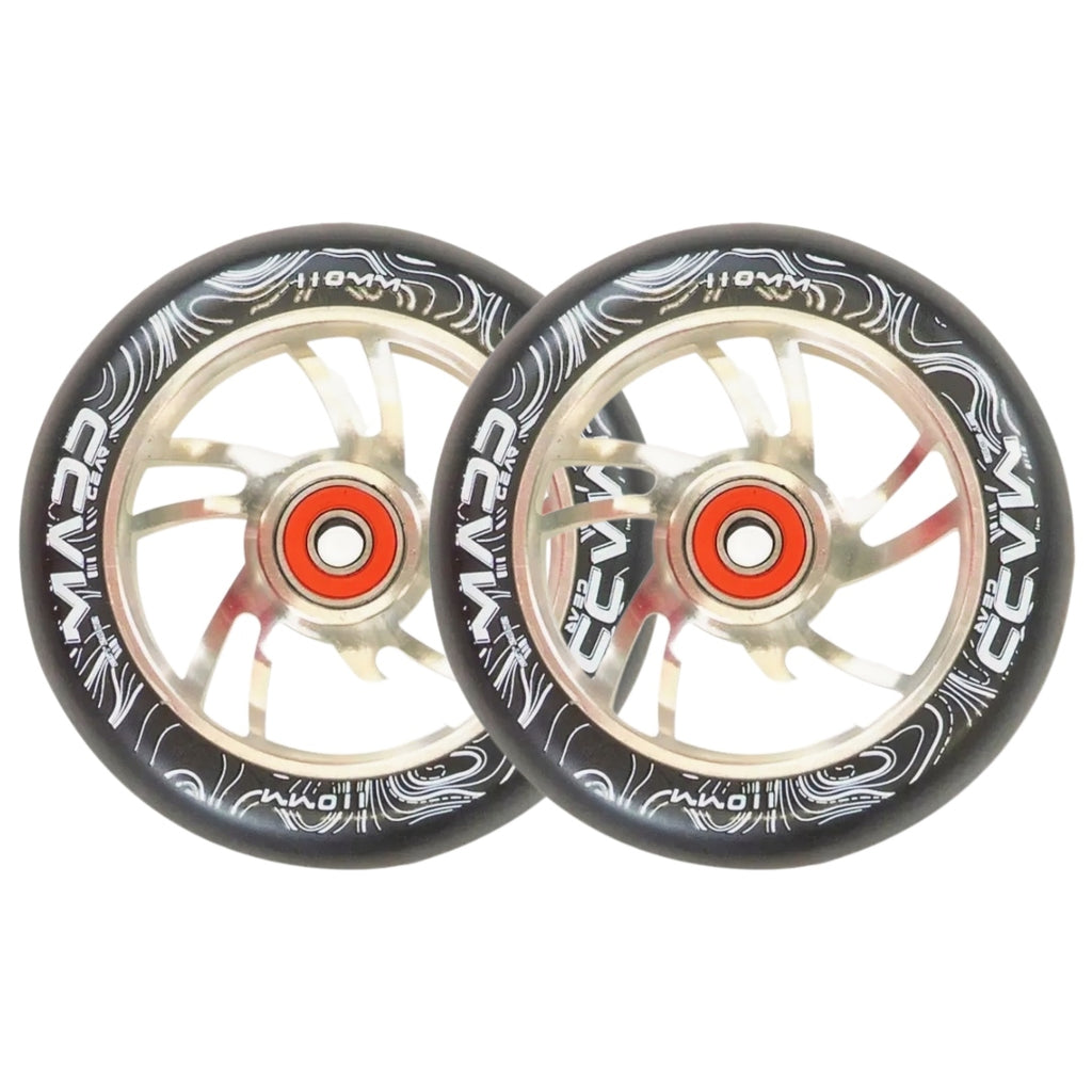 MADD GEAR 110MM FORCE ALLOY CORE WHEEL SILVER PAIR