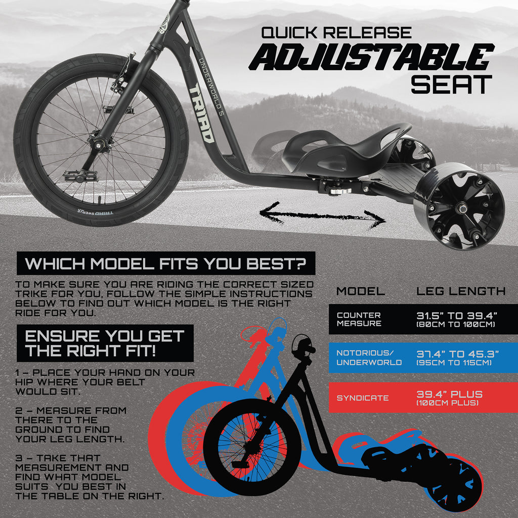 TRIAD DT UNDERWORLD 5 DRIFT TRIKE BLACK