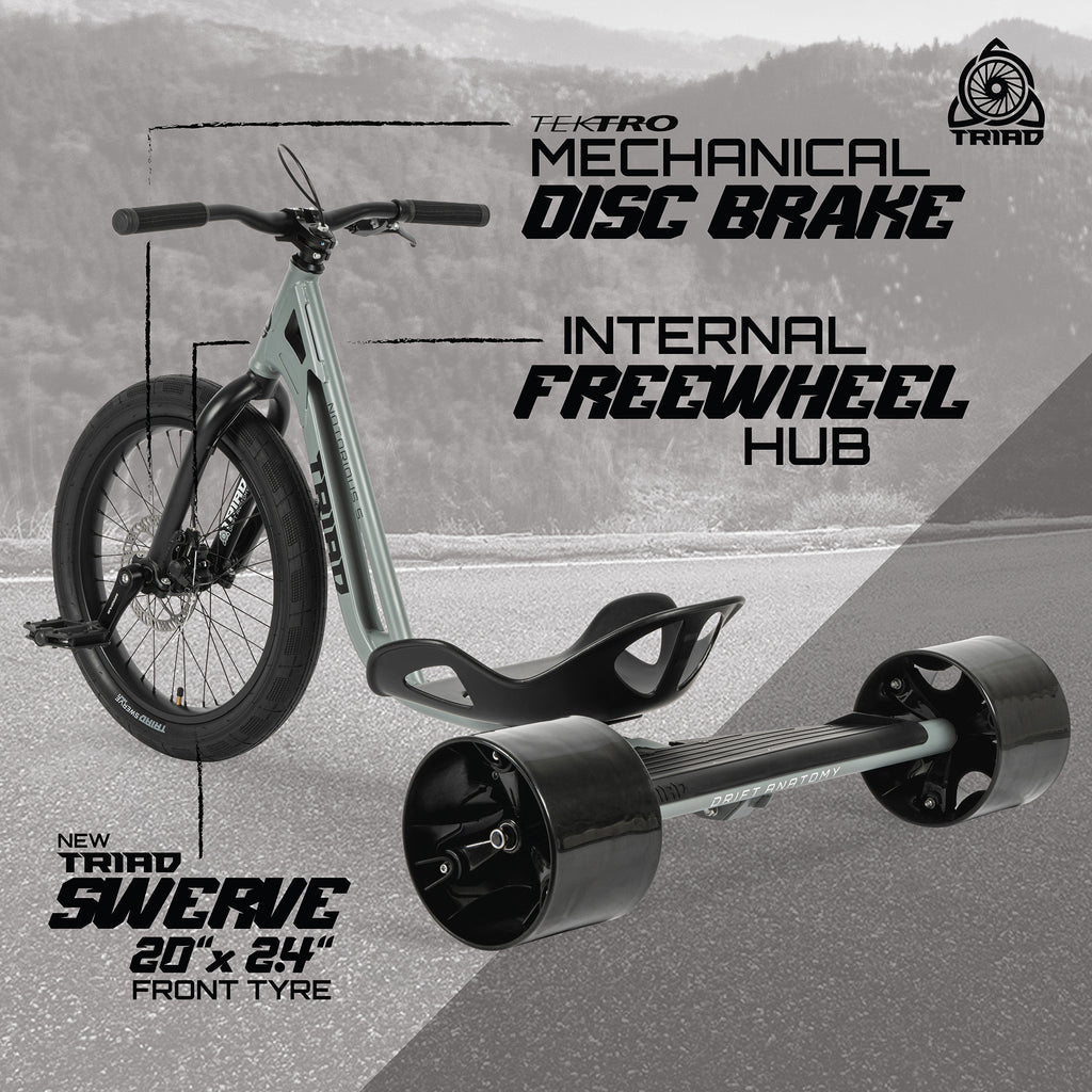 TRIAD NOTORIOUS 5 DRIFT TRIKE GREY