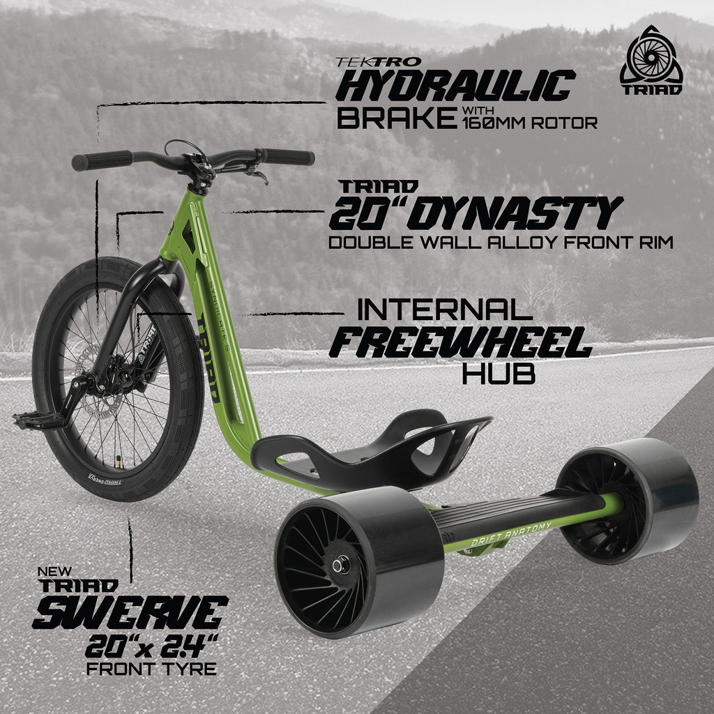 TRIAD SYNDICATE 5 DRIFT TRIKE GREEN