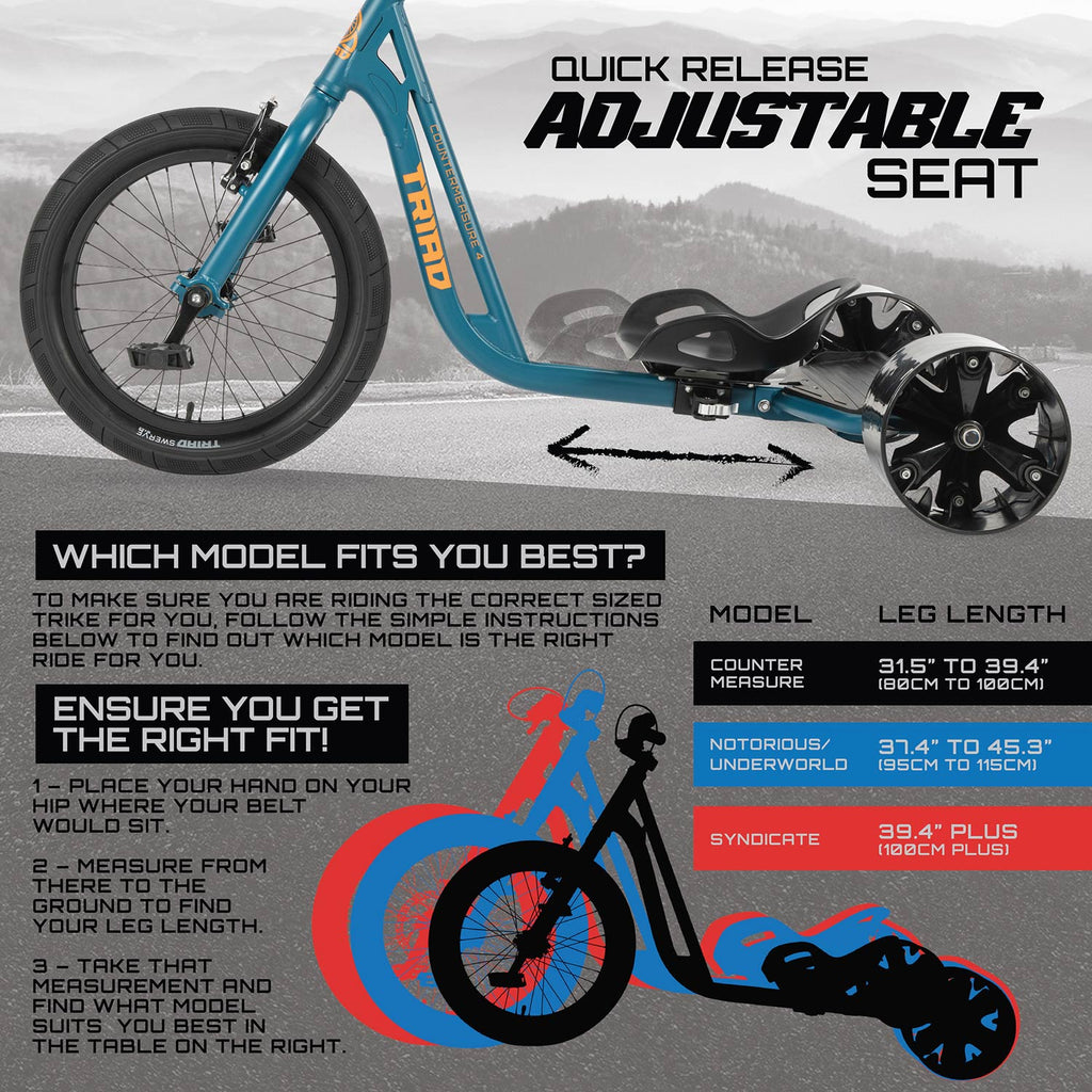 TRIAD COUNTER MEASURE 4 DRIFT TRIKE BLUE
