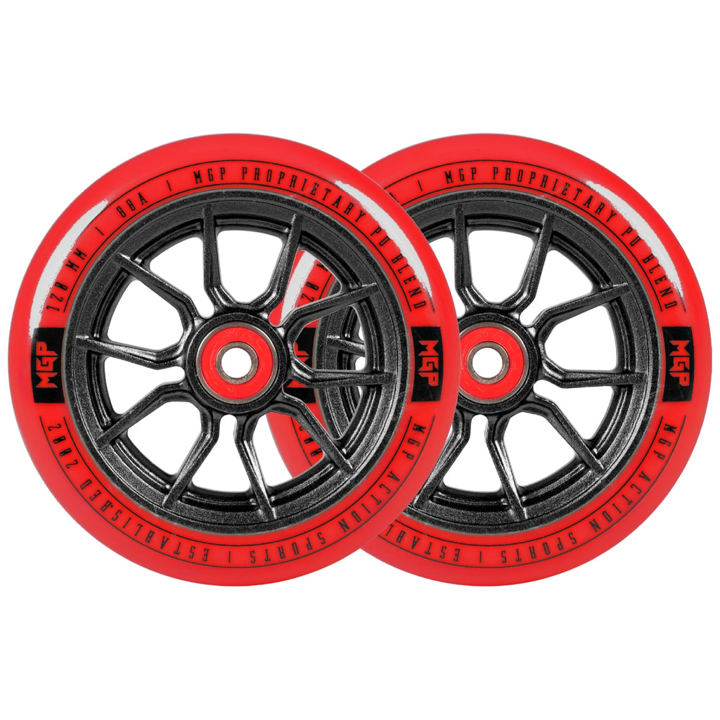 MADD GEAR 120MM SYNDICATE AR WHEELS RED / BLACK PAIR