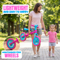 MADD GEAR SWIZZLE LIGHT UP BALANCE BIKE PINK / TEAL