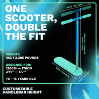 INDO TRAMPOLINE TRICK  SCOOTER 570MM - 670MM KICKSTART NEON
