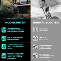 INDO TRAMPOLINE TRICK  SCOOTER 570MM - 670MM KICKSTART NEON