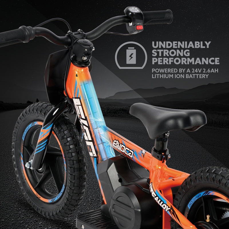 EVOCA E30 ELECTRIC 12" BALANCE BIKE ORANGE