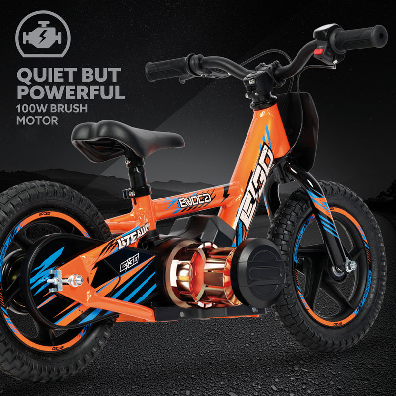EVOCA E30 ELECTRIC 12" BALANCE BIKE ORANGE