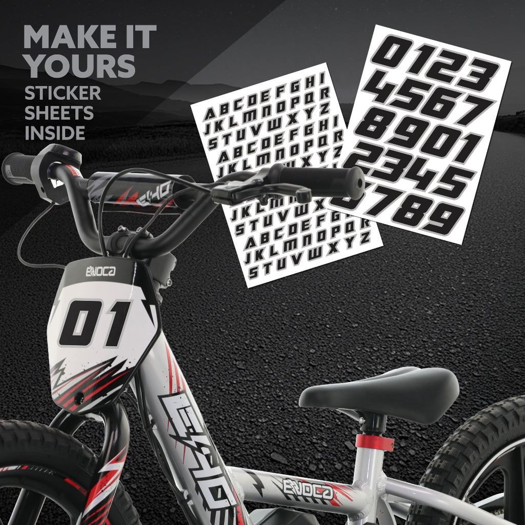 EVOCA E40 ELECTRIC 16' BALANCE BIKE SILVER