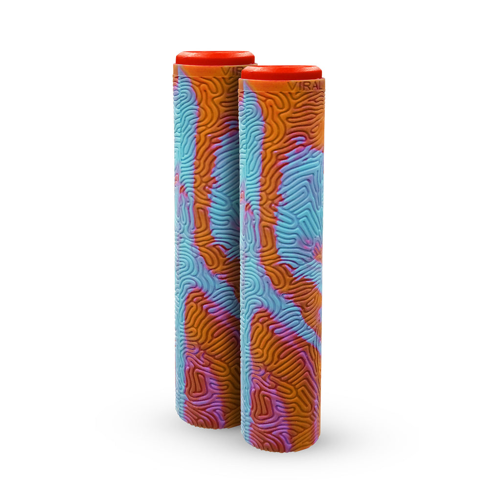 MADD GEAR MFX 180MM VIRAL TPR GRIPS TEAL / ORANGE