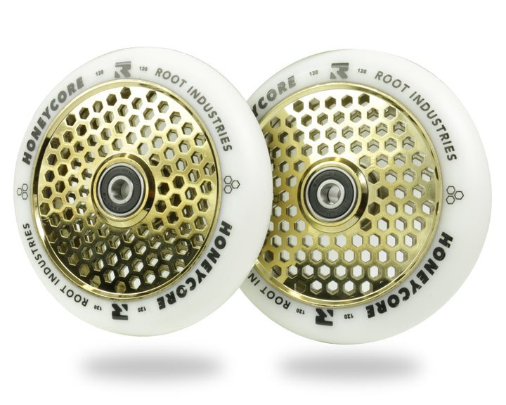 ROOT 110MM HONEYCORE WHEELS - WHITE / GOLD RUSH 2 PACK