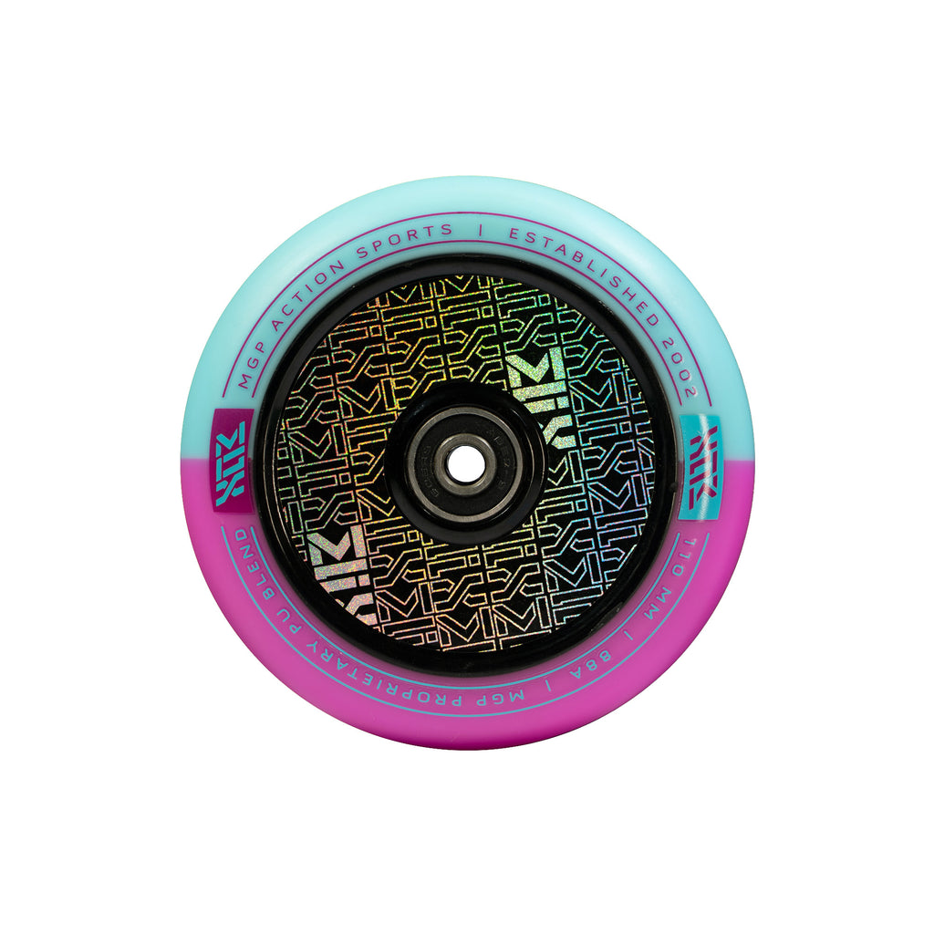 MADD GEAR 110MM HOLOGRAPHIC WHEEL PINK / TEAL