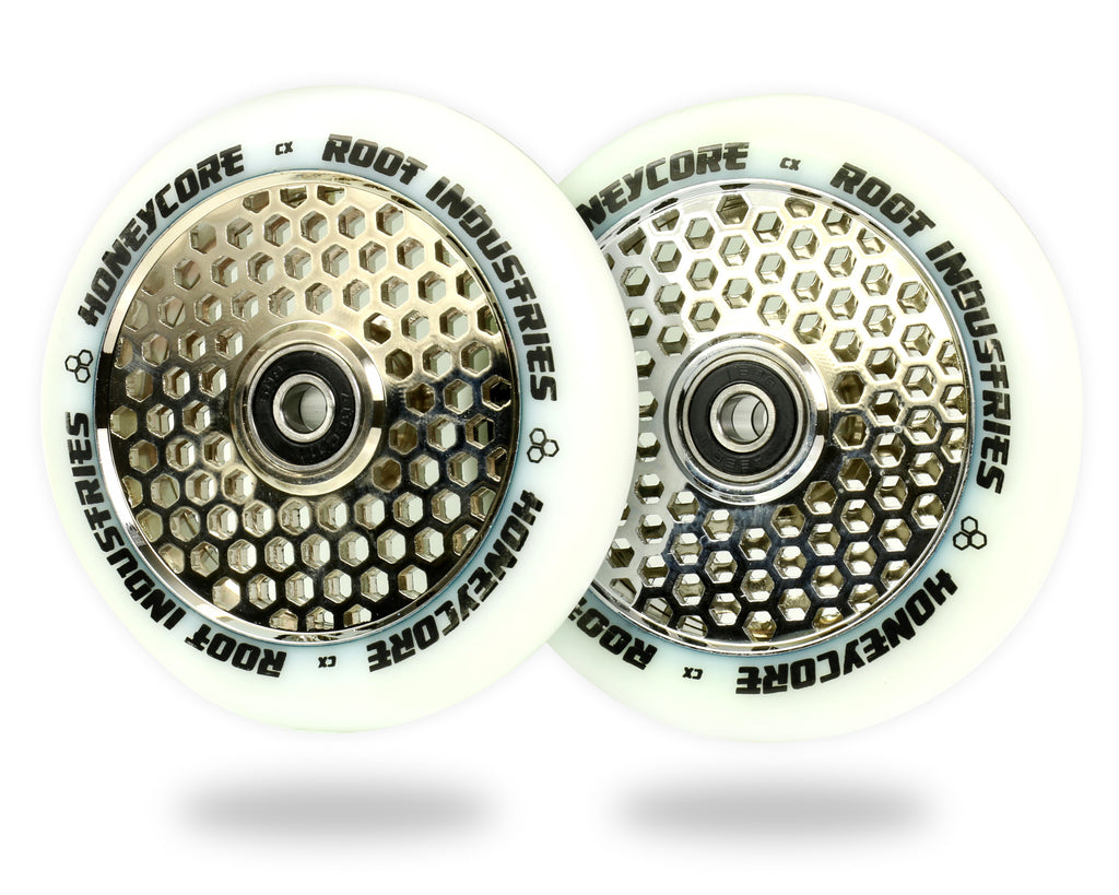 ROOT 110MM HONEYCORE WHEELS - WHITE / MIRROR 2 PACK