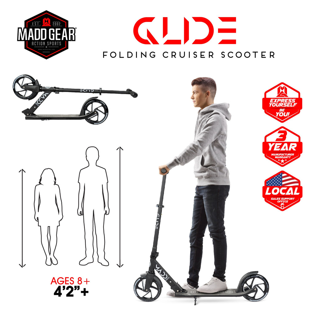 MADD GEAR RENEGADE GLIDE 200 BLACK / WHITE - Mozzi.co.nz