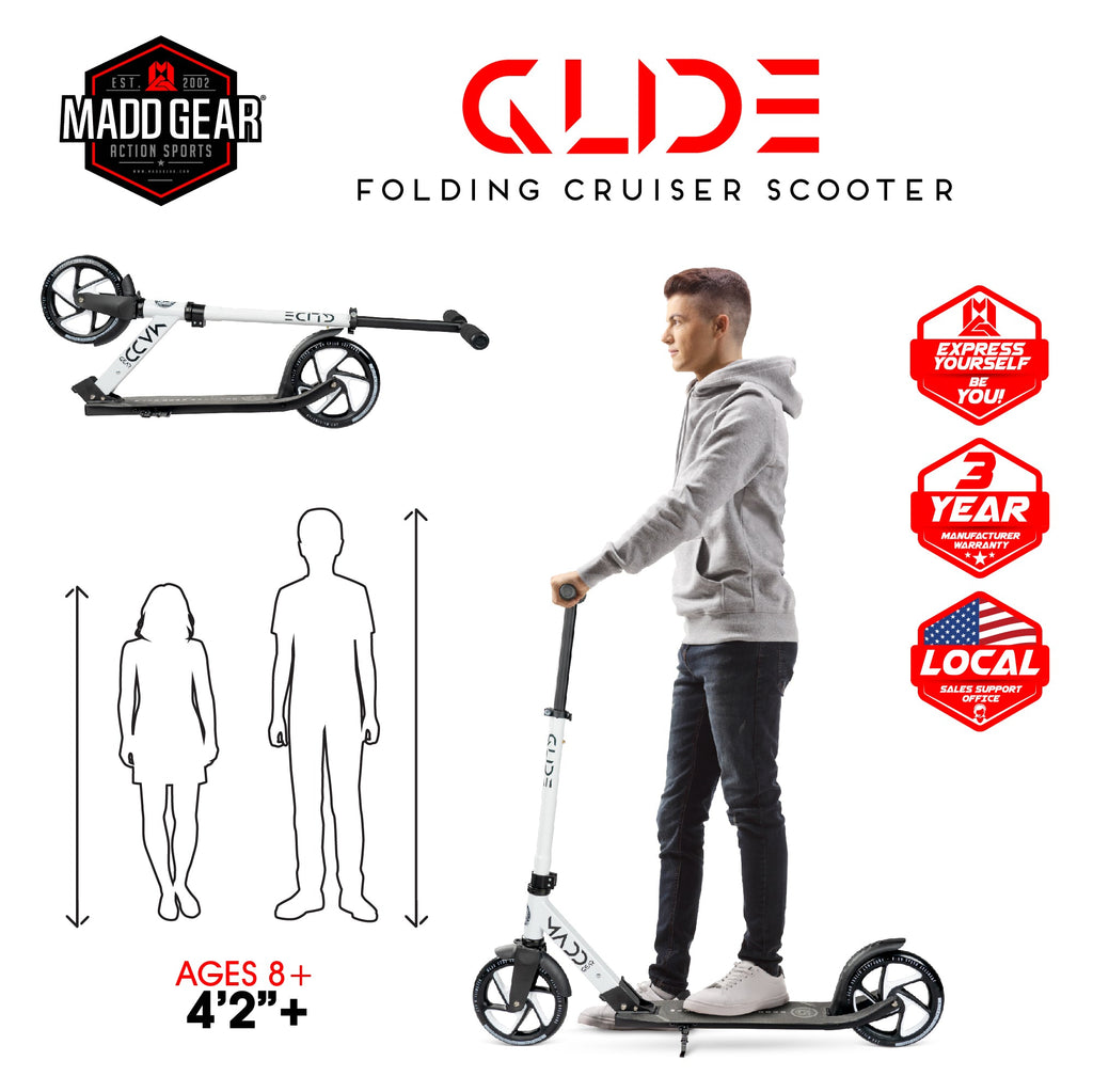 MADD GEAR RENEGADE GLIDE 200 WHITE / BLACK - Mozzi.co.nz