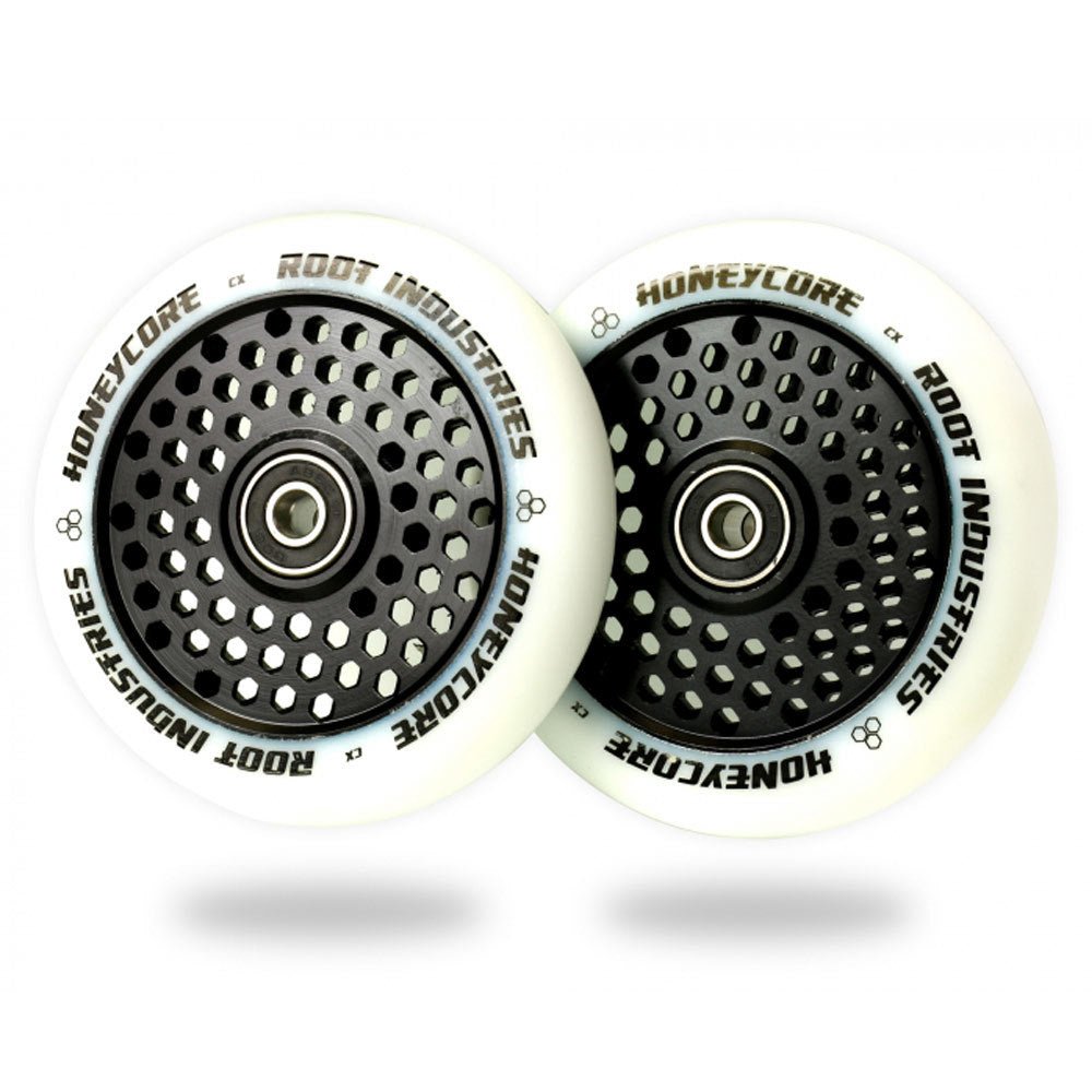 ROOT 110MM HONEYCORE WHEELS - WHITE / BLACK 2 PACK - Mozzi